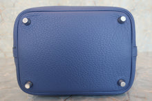 将图片加载到图库查看器，HERMES PICOTIN LOCK ECLAT PM Clemence leather/Swift leather Blue brighton/Capucine A刻印 Hand bag 700010131
