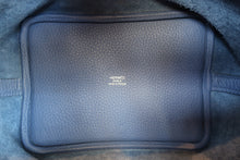 将图片加载到图库查看器，HERMES PICOTIN LOCK ECLAT PM Clemence leather/Swift leather Blue brighton/Capucine A刻印 Hand bag 700010131
