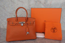 画像をギャラリービューアに読み込む, HERMES/エルメス バーキン30 トリヨンクレマンス オレンジ □J刻印 ハンドバッグ 800030041