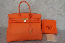 画像をギャラリービューアに読み込む, HERMES／エルメス バーキン35 トリヨンクレマンス オレンジ □G刻印 ハンドバッグ 800030028
