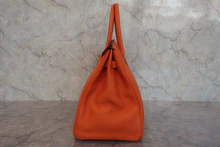 画像をギャラリービューアに読み込む, HERMES／エルメス バーキン35 トリヨンクレマンス オレンジ □G刻印 ハンドバッグ 800030028
