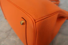 画像をギャラリービューアに読み込む, HERMES/エルメス バーキン35 トリヨンクレマンス オレンジ □G刻印 ハンドバッグ 800030028