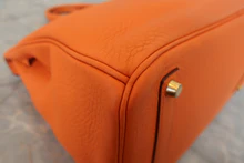 画像をギャラリービューアに読み込む, HERMES/エルメス バーキン35 トリヨンクレマンス オレンジ □G刻印 ハンドバッグ 800030028