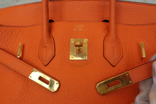 画像をギャラリービューアに読み込む, HERMES／エルメス バーキン35 トリヨンクレマンス オレンジ □G刻印 ハンドバッグ 800030028
