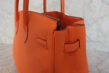 画像をギャラリービューアに読み込む, HERMES／エルメス バーキン35 トリヨンクレマンス オレンジ □G刻印 ハンドバッグ 800030028
