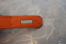 画像をギャラリービューアに読み込む, HERMES／エルメス バーキン35 トリヨンクレマンス オレンジ □G刻印 ハンドバッグ 800030028
