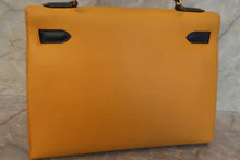 画像をギャラリービューアに読み込む, HERMES／エルメス ケリー32 クシュベル ジョーヌ/ネイビー 〇Z刻印 ショルダーバッグ 700030081
