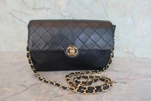 画像をギャラリービューアに読み込む, CHANEL/シャネル マトラッセチェーンショルダーバッグ ラムスキン ブラック/ゴールド金具 ショルダーバッグ 800040090