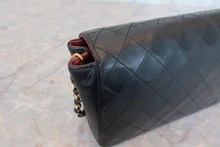 画像をギャラリービューアに読み込む, CHANEL/シャネル マトラッセチェーンショルダーバッグ ラムスキン ブラック/ゴールド金具 ショルダーバッグ 800040090