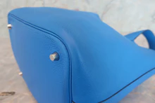 画像をギャラリービューアに読み込む, HERMES/エルメス ピコタンロックMM トリヨンクレマンス ブルーザンジバル X刻印 ハンドバッグ 700100043