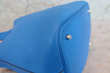 画像をギャラリービューアに読み込む, HERMES/エルメス ピコタンロックMM トリヨンクレマンス ブルーザンジバル X刻印 ハンドバッグ 700100043