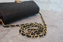 画像をギャラリービューアに読み込む, CHANEL/シャネル マトラッセチェーンショルダーバッグ ラムスキン ブラック/ゴールド金具 ショルダーバッグ 800040090