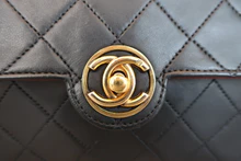 画像をギャラリービューアに読み込む, CHANEL/シャネル マトラッセチェーンショルダーバッグ ラムスキン ブラック/ゴールド金具 ショルダーバッグ 800040090
