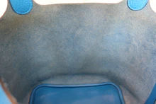 画像をギャラリービューアに読み込む, HERMES/エルメス ピコタンロックMM トリヨンクレマンス ブルーザンジバル X刻印 ハンドバッグ 700100043