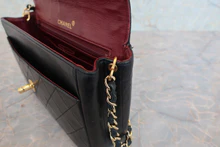 画像をギャラリービューアに読み込む, CHANEL/シャネル マトラッセチェーンショルダーバッグ ラムスキン ブラック/ゴールド金具 ショルダーバッグ 800040090