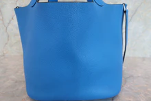 画像をギャラリービューアに読み込む, HERMES/エルメス ピコタンロックMM トリヨンクレマンス ブルーザンジバル X刻印 ハンドバッグ 700100043