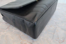 画像をギャラリービューアに読み込む, CHANEL/シャネル マドモアゼルハンドバッグ キャビアスキン ブラック/ゴールド金具 ハンドバッグ 800040097