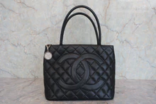 画像をギャラリービューアに読み込む, CHANEL/シャネル 復刻トート キャビアスキン ブラック/シルバー金具 トートバッグ 800040091
