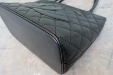 画像をギャラリービューアに読み込む, CHANEL/シャネル 復刻トート キャビアスキン ブラック/シルバー金具 トートバッグ 800040091