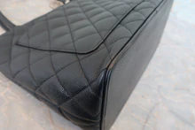 画像をギャラリービューアに読み込む, CHANEL/シャネル 復刻トート キャビアスキン ブラック/シルバー金具 トートバッグ 800040091