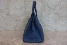 画像をギャラリービューアに読み込む, HERMES/エルメス バーキン30 トリヨンクレマンス ブルー □J刻印 ハンドバッグ 800030031