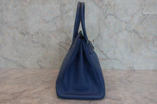 画像をギャラリービューアに読み込む, HERMES／エルメス バーキン30 トリヨンクレマンス ブルー □J刻印 ハンドバッグ 800030031
