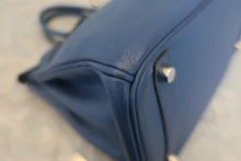 画像をギャラリービューアに読み込む, HERMES/エルメス バーキン30 トリヨンクレマンス ブルー □J刻印 ハンドバッグ 800030031