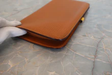画像をギャラリービューアに読み込む, HERMES/エルメス ドゴンGM トゴ ゴールド/ソレイユ □M刻印 財布 800010095