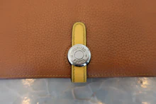 画像をギャラリービューアに読み込む, HERMES/エルメス ドゴンGM トゴ ゴールド/ソレイユ □M刻印 財布 800010095