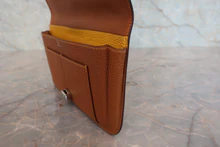 画像をギャラリービューアに読み込む, HERMES/エルメス ドゴンGM トゴ ゴールド/ソレイユ □M刻印 財布 800010095