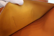 画像をギャラリービューアに読み込む, HERMES／エルメス ドゴンGM トゴ ゴールド/ソレイユ □M刻印 財布 800010095
