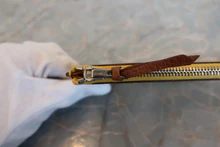 画像をギャラリービューアに読み込む, HERMES/エルメス ドゴンGM トゴ ゴールド/ソレイユ □M刻印 財布 800010095