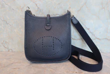 画像をギャラリービューアに読み込む, HERMES／エルメス エブリンTPM トリヨンクレマンス ブルーニュイ Y刻印 ショルダーバッグ 800040121
