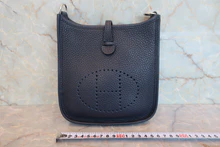 画像をギャラリービューアに読み込む, HERMES/エルメス エブリンTPM トリヨンクレマンス ブルーニュイ Y刻印 ショルダーバッグ 800040121