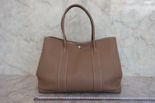 画像をギャラリービューアに読み込む, HERMES/エルメス ガーデンパーティPM ネゴンダ エトゥープ □P刻印 トートバッグ 800040112