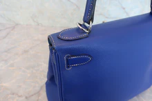 画像をギャラリービューアに読み込む, HERMES/エルメス キャンディケリー28 ヴォーエプソン ブルーエレクトリック/ミコノス □O刻印 ショルダーバッグ 800040078
