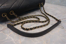 画像をギャラリービューアに読み込む, CHANEL/シャネル Vステッチチェーンショルダーバッグ ラムスキン ブラック/ゴールド金具 ショルダーバッグ 800030065