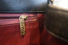 画像をギャラリービューアに読み込む, CHANEL/シャネル Vステッチチェーンショルダーバッグ ラムスキン ブラック/ゴールド金具 ショルダーバッグ 800030065