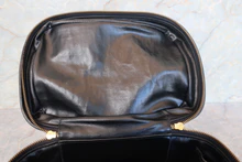 画像をギャラリービューアに読み込む, CHANEL/シャネル ココマーク2WAYバニティ キャビアスキン ブラック/ゴールド金具 バニティ 700110089