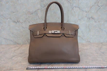 画像をギャラリービューアに読み込む, HERMES／エルメス バーキン30 トリヨンクレマンス エトゥープ □H刻印 ハンドバッグ 8000020023
