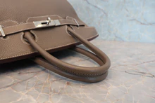 画像をギャラリービューアに読み込む, HERMES/エルメス バーキン30 トリヨンクレマンス エトゥープ □H刻印 ハンドバッグ 8000020023