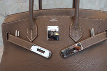 画像をギャラリービューアに読み込む, HERMES/エルメス バーキン30 トリヨンクレマンス エトゥープ □H刻印 ハンドバッグ 8000020023