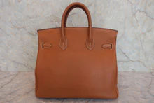 画像をギャラリービューアに読み込む, HERMES／エルメス オータクロア32 トゴ ゴールド □H刻印 ハンドバッグ 800030057
