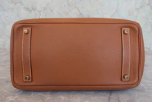 画像をギャラリービューアに読み込む, HERMES／エルメス オータクロア32 トゴ ゴールド □H刻印 ハンドバッグ 800030057
