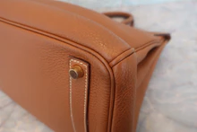 画像をギャラリービューアに読み込む, HERMES/エルメス オータクロア32 トゴ ゴールド □H刻印 ハンドバッグ 800030057