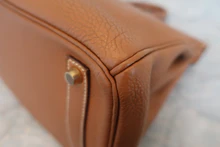 画像をギャラリービューアに読み込む, HERMES/エルメス オータクロア32 トゴ ゴールド □H刻印 ハンドバッグ 800030057