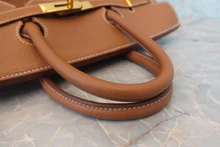 画像をギャラリービューアに読み込む, HERMES/エルメス オータクロア32 トゴ ゴールド □H刻印 ハンドバッグ 800030057