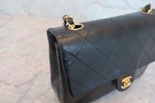 画像をギャラリービューアに読み込む, CHANEL/シャネル ミニマトラッセシングルフラップチェーンショルダーバッグ ラムスキン ブラック/ゴールド金具 ショルダーバッグ 800040099