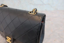 画像をギャラリービューアに読み込む, CHANEL/シャネル ミニマトラッセシングルフラップチェーンショルダーバッグ ラムスキン ブラック/ゴールド金具 ショルダーバッグ 800040099