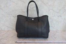 画像をギャラリービューアに読み込む, HERMES/エルメス ガーデンパーティPM ネゴンダ ブラック □L刻印 トートバッグ 800030085